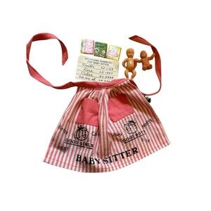 Vintage Barbie #953 Babysitter Good Girls Good Boys Japan Apron Babies Books